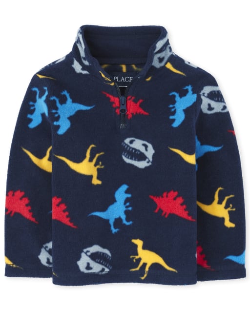 Pull en polaire à demi-fermeture éclair Dino Glacier pour tout-petit garçon