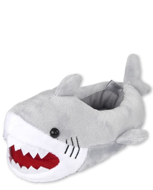 Pantuflas de tiburón para niños pequeños