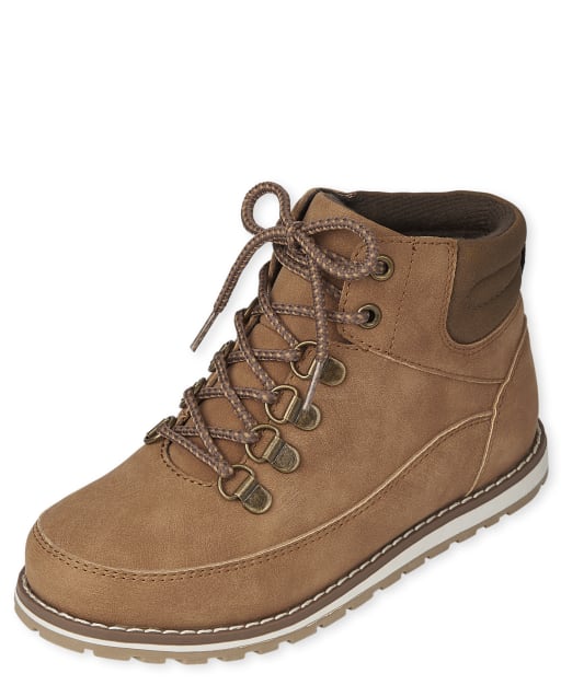 Boys Lace Up Hi Top Boots
