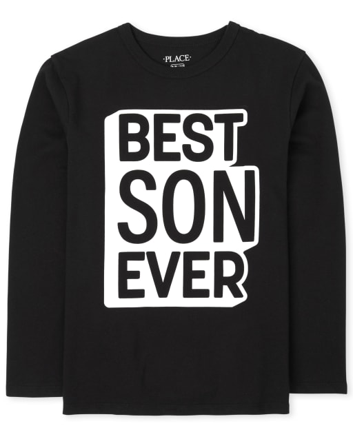 Camiseta con gráfico de hijo familiar a juego para niños