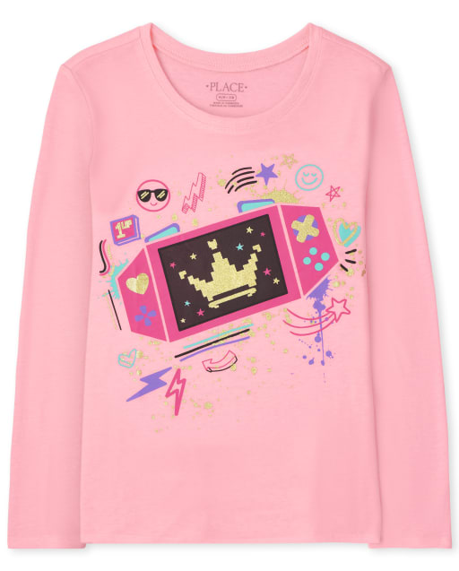 T-shirt graphique de jeu vidéo pour filles