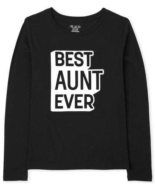Womens Matching Family Aunt Graphic Tee