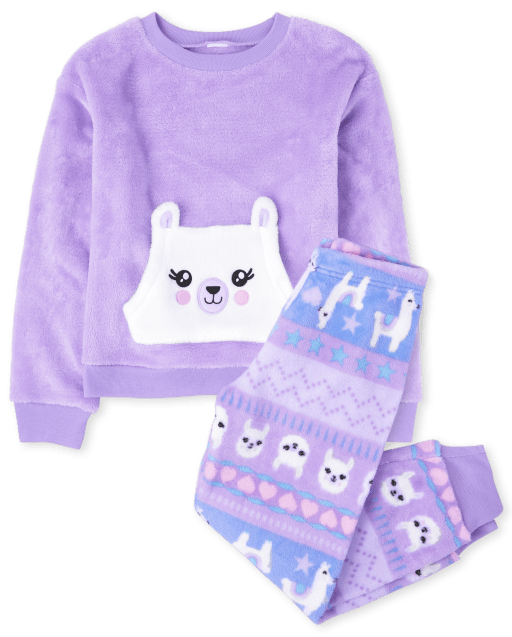 Pijama Niña Lana Llama