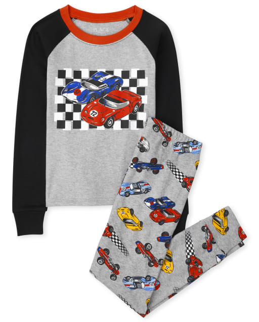 Boys Race Car Snug Fit Cotton Pajamas