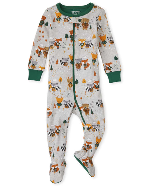 Baby And Toddler Boys Bears Snug Fit Cotton One Piece Pajamas