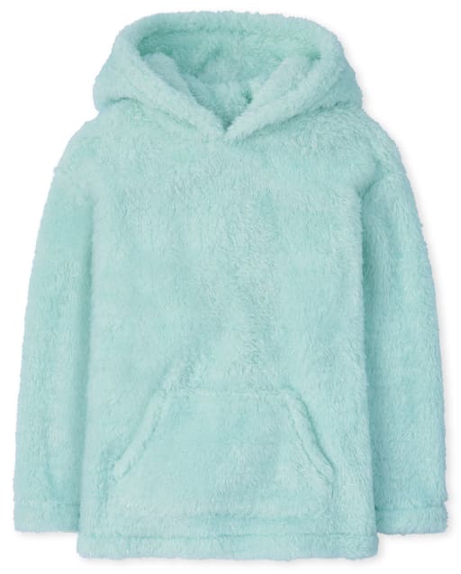 Girls Glitter Sherpa Hoodie