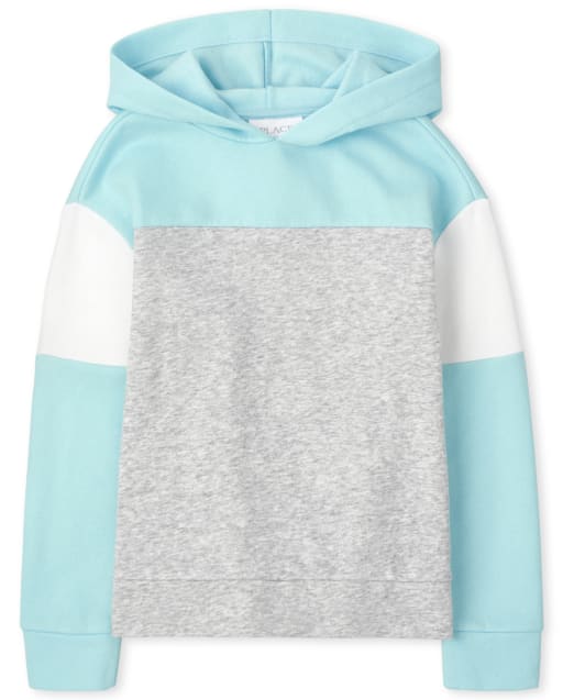 Sweat à capuche en molleton à blocs de couleurs pour fille