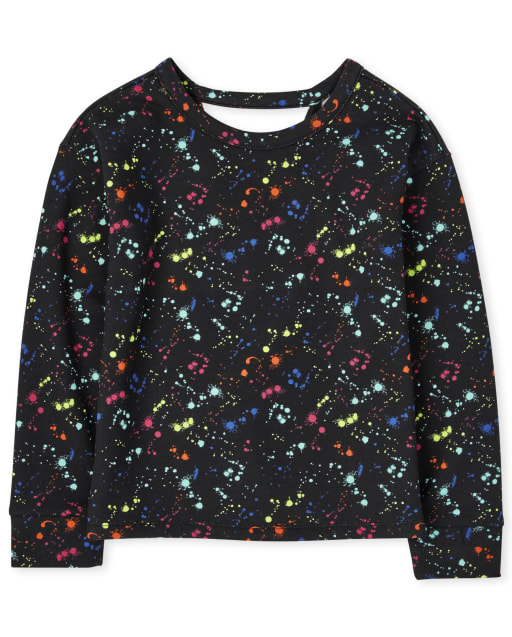 Top de forro polar con corte para niñas