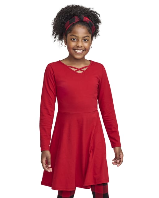 Robe de tous les jours croisée pour filles