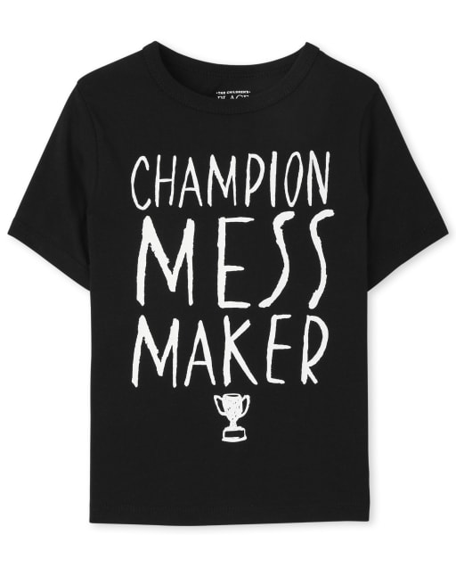 Baby And Toddler Boys Mess Maker Graphic Tee