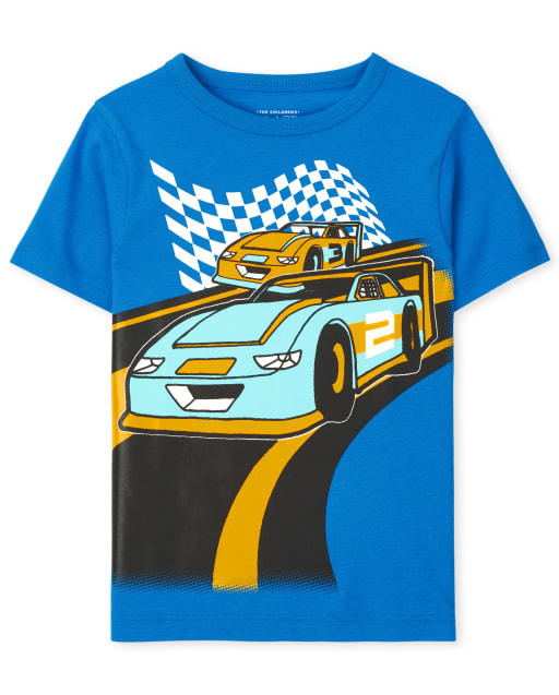 Baby And Toddler Boys Short Sleeve Racecar Graphic Tee