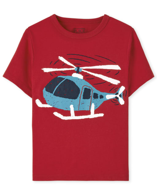 Baby And Toddler Boys Short Sleeve Helicopter Graphic Tee