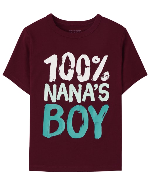 Baby And Toddler Boys Short Sleeve Nana's Boy Graphic Tee
