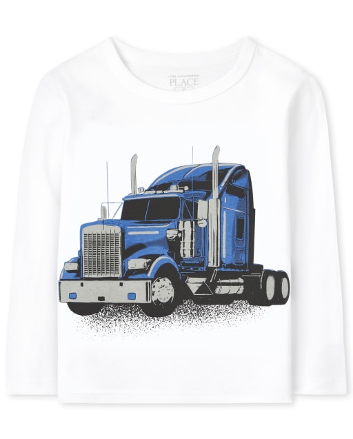 Baby And Toddler Boys Long Sleeve Truck Graphic Tee