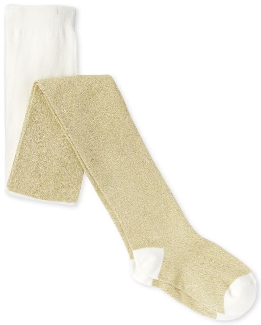Girls Metallic Tights