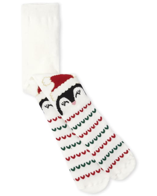 Toddler Girls Penguin Tights