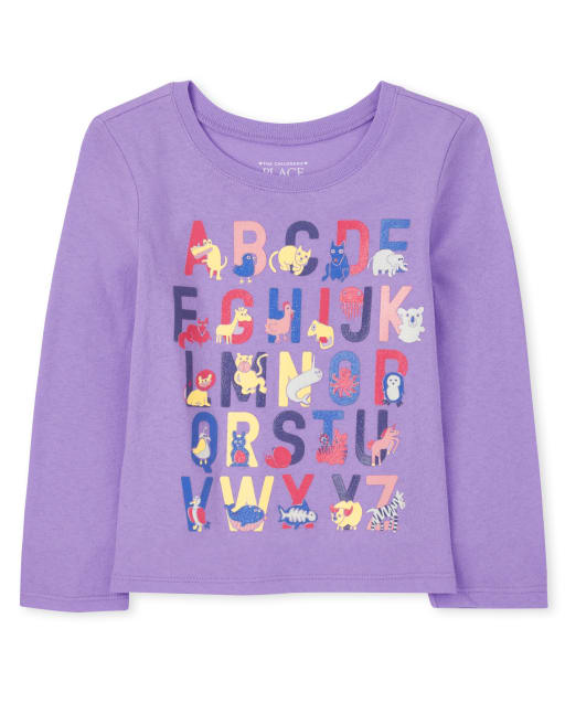 Toddler Girls Alphabet Graphic Tee