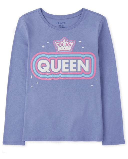 Camiseta con estampado Queen para niñas