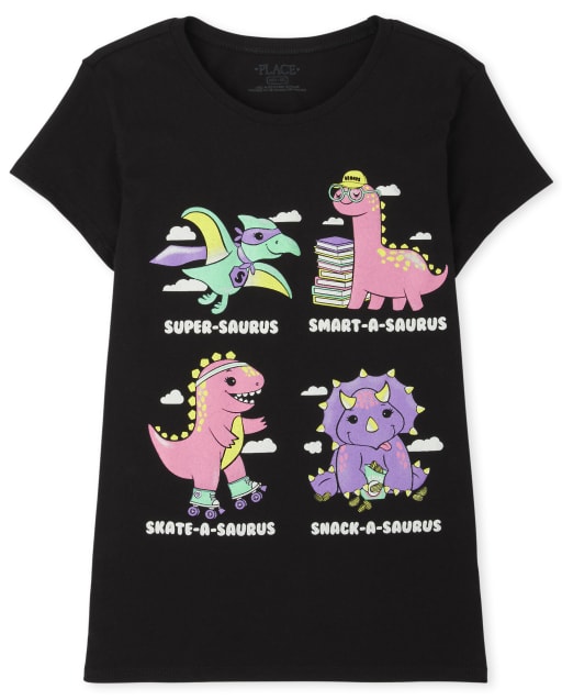 Girls Dino Graphic Tee