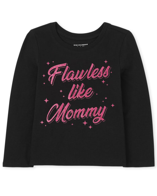 Baby And Toddler Girls Long Sleeve Mommy Graphic Tee