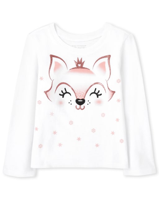 T-shirt graphique animal pour bébés et petites filles