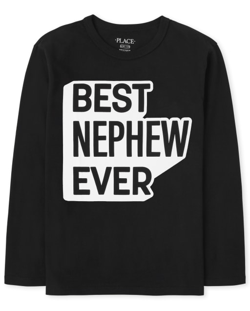 Boys Matching Family Long Sleeve 'Best Nephew Ever' Graphic Tee