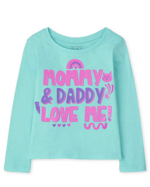T-shirt graphique familial pour bébés et petites filles