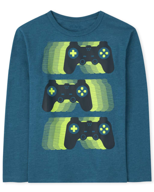 Camiseta de manga larga con gráfico de videojuegos para niños