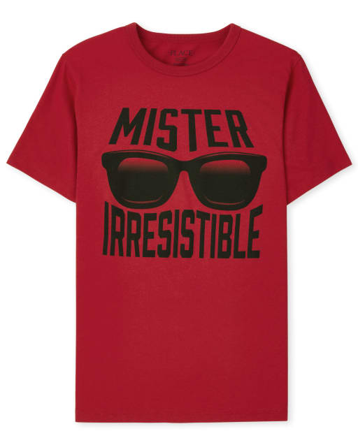 Camiseta estampada Mister Irresistible del día de San Valentín para niños