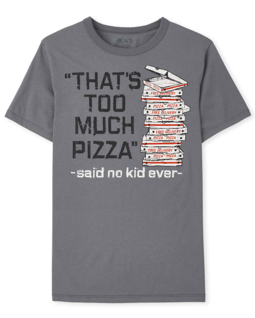 Boys Short Sleeve Pizza Graphic Tee