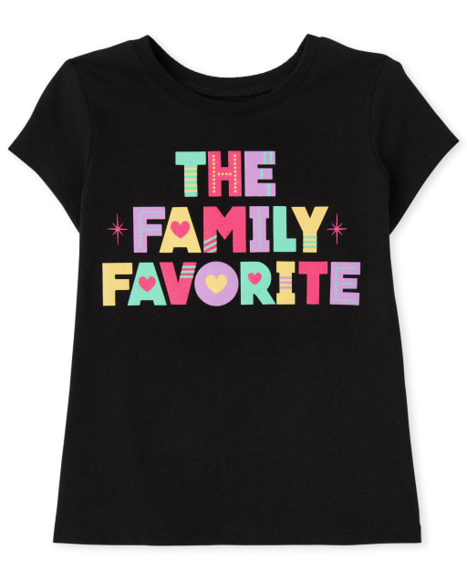T-shirt graphique préféré de la famille des bébés et des petites filles