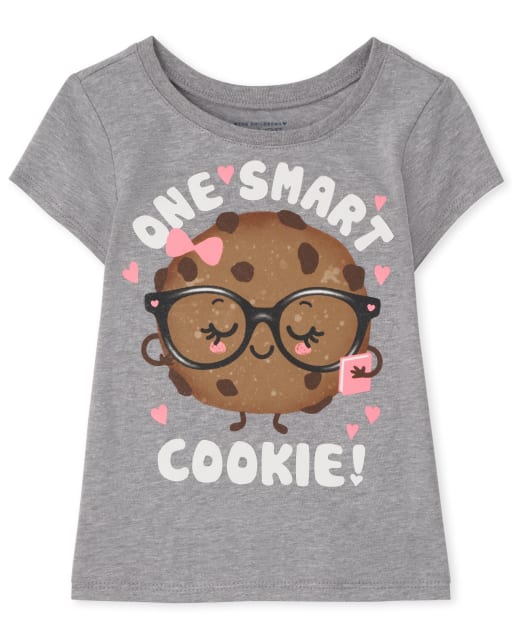 Baby And Toddler Girls Smart Cookie Graphic Tee