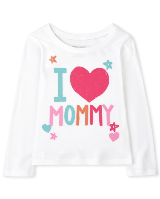 Camiseta estampada Mommy para bebés y niñas pequeñas