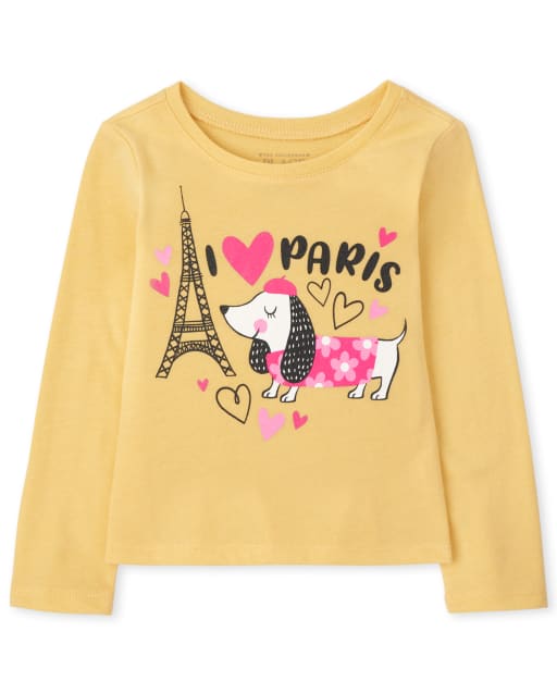 Camiseta estampada Paris para bebés y niñas pequeñas