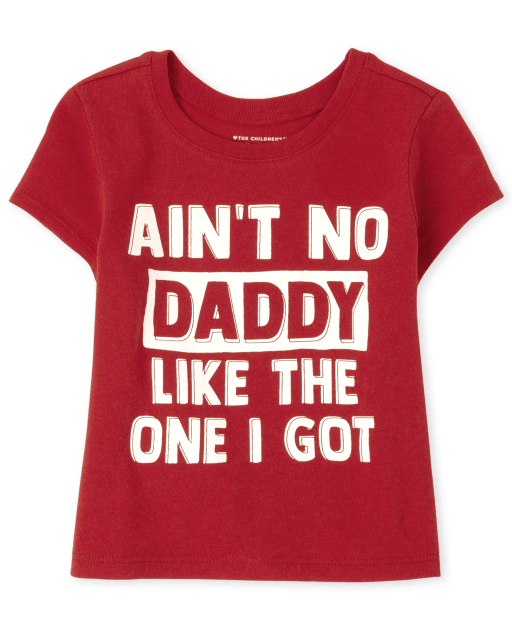 Camiseta estampada Daddy para bebés y niñas pequeñas