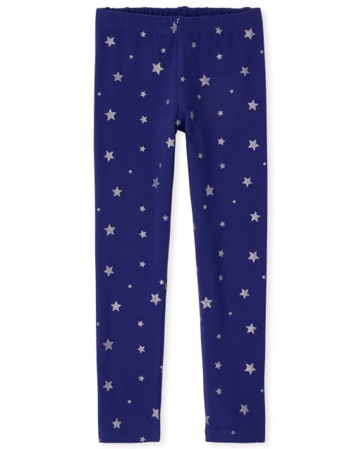 Girls Glitter Star Leggings
