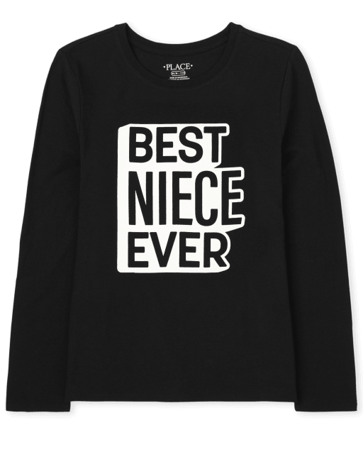 T-shirt graphique assorti à la nièce de la famille pour filles