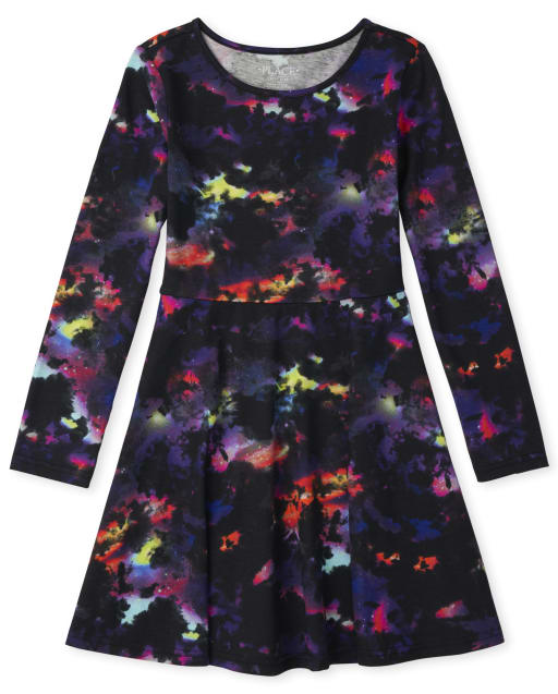 Girls Print Skater Dress