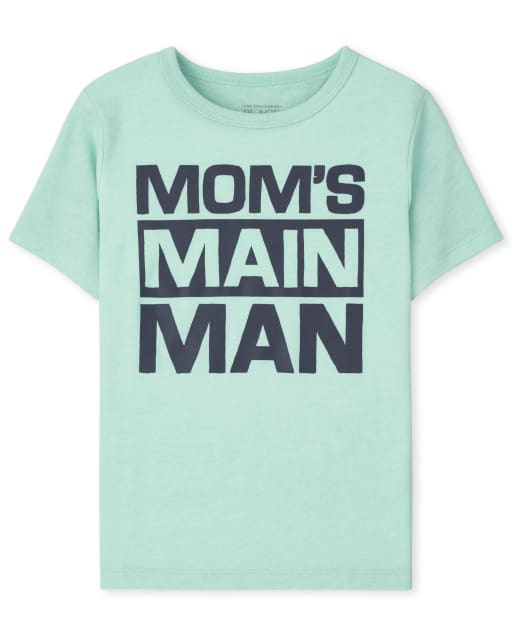 Baby And Toddler Boys Short Sleeve Mom's Man Graphic Tee