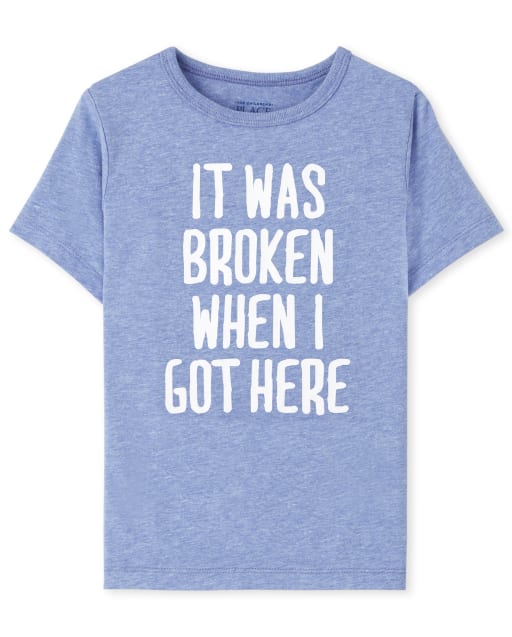 Baby And Toddler Boys Broken Graphic Tee