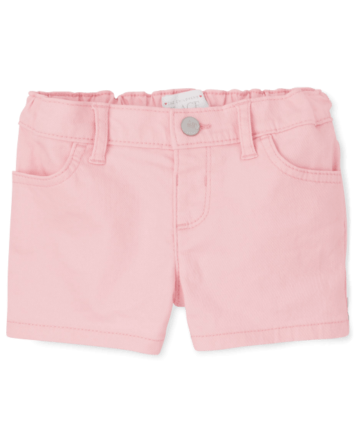 Shorts cortos de sarga para bebés y niñas pequeñas