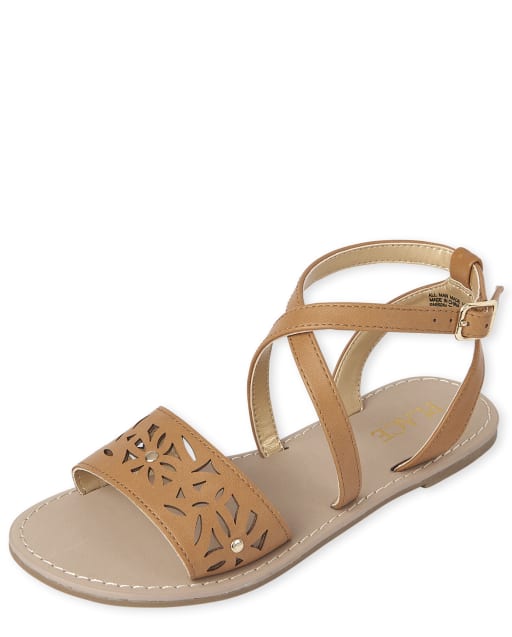 Girls Flower Gladiator Sandals