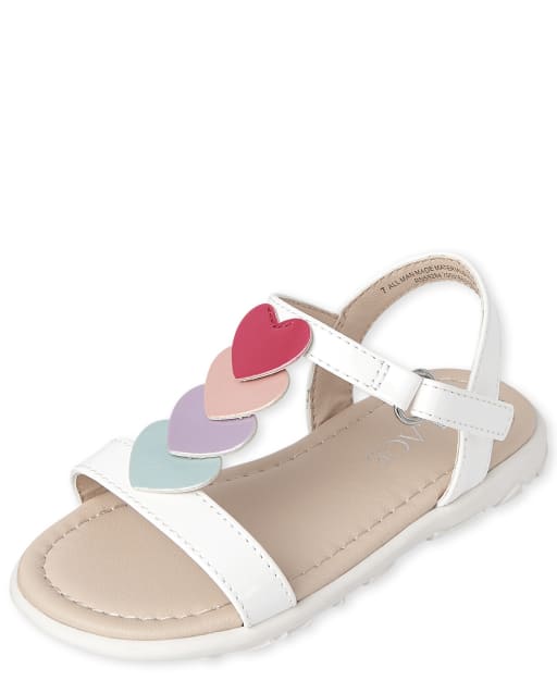 Toddler Girls Heart T Strap Sandals