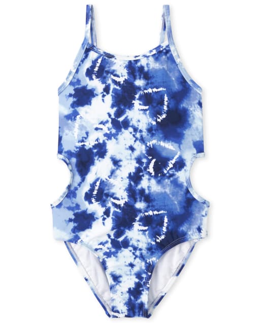 Girls Heart Cut Out One Piece Swimsuit
