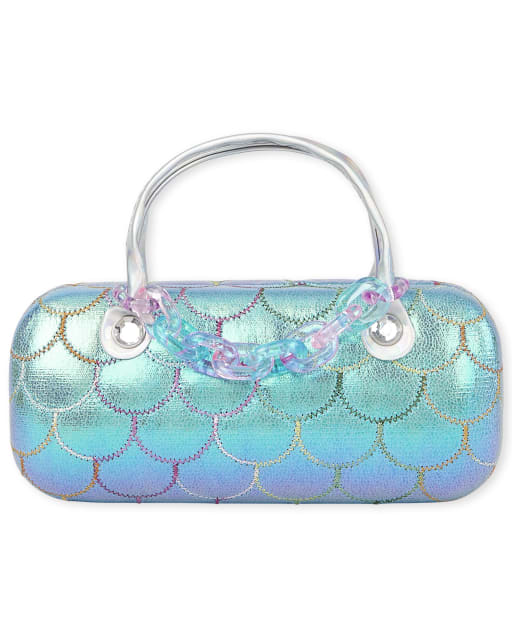 Girls Quilted Chain Sunglasses Case
