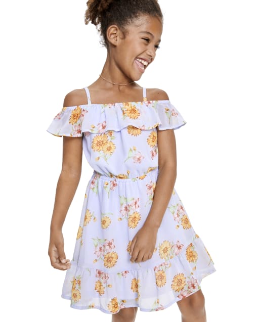Girls Mommy And Me Floral Ruffle Dress