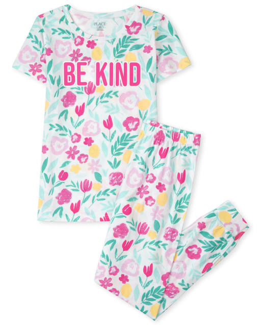 Pyjama en coton ajusté à fleurs Mommy And Me pour femme