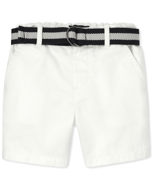 Baby And Toddler Boys Belted Woven Chino Shorts