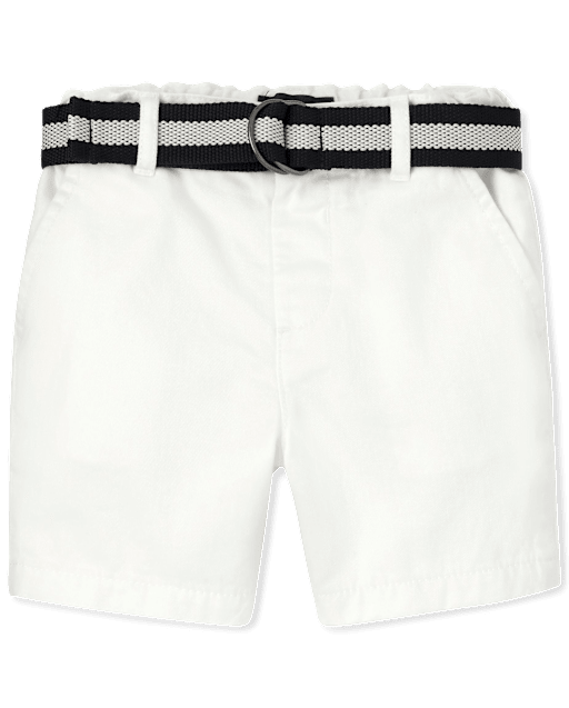 Short chino ceinturé pour bébés et tout-petits garçons