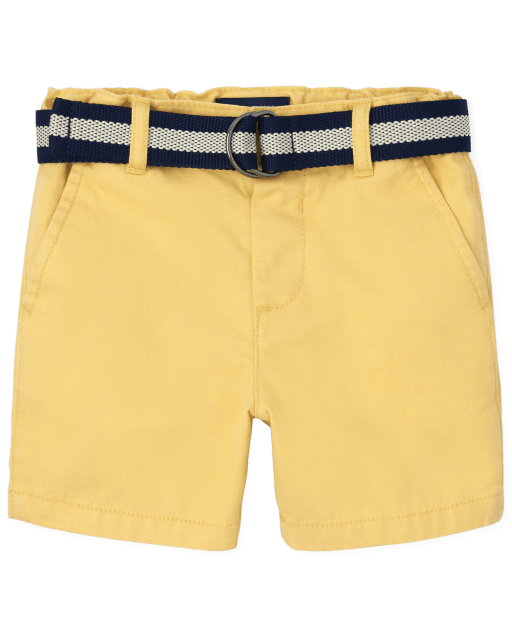 Baby And Toddler Boys Belted Woven Chino Shorts